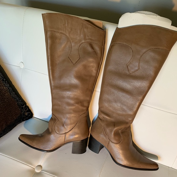 Leather Cowboy boots Sz 5 - Picture 1 of 6